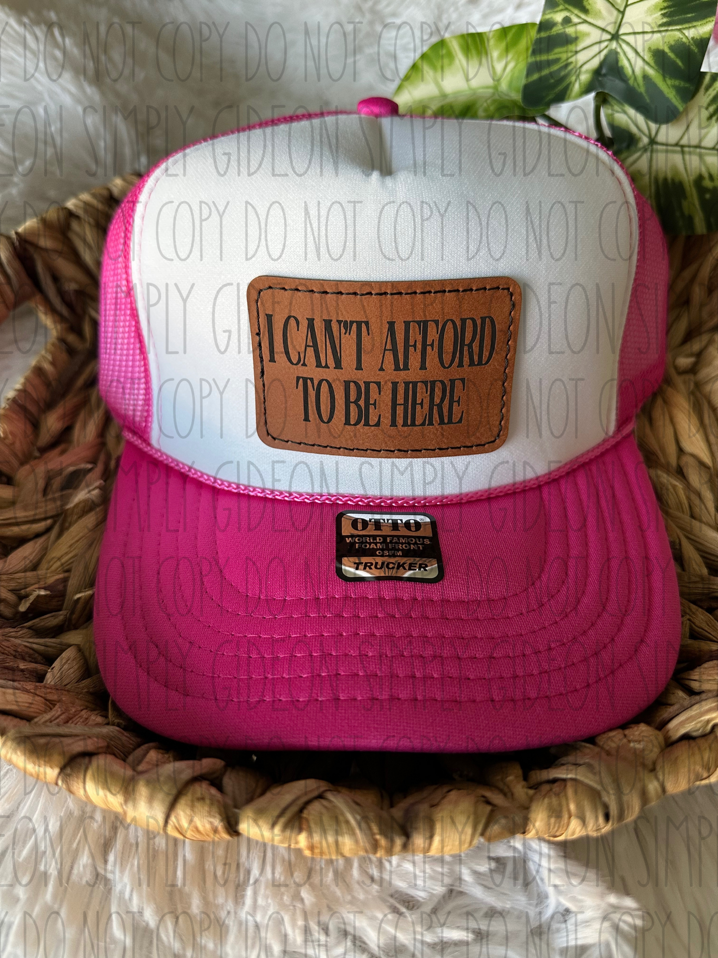 I Cant Afford To Be Here Hat