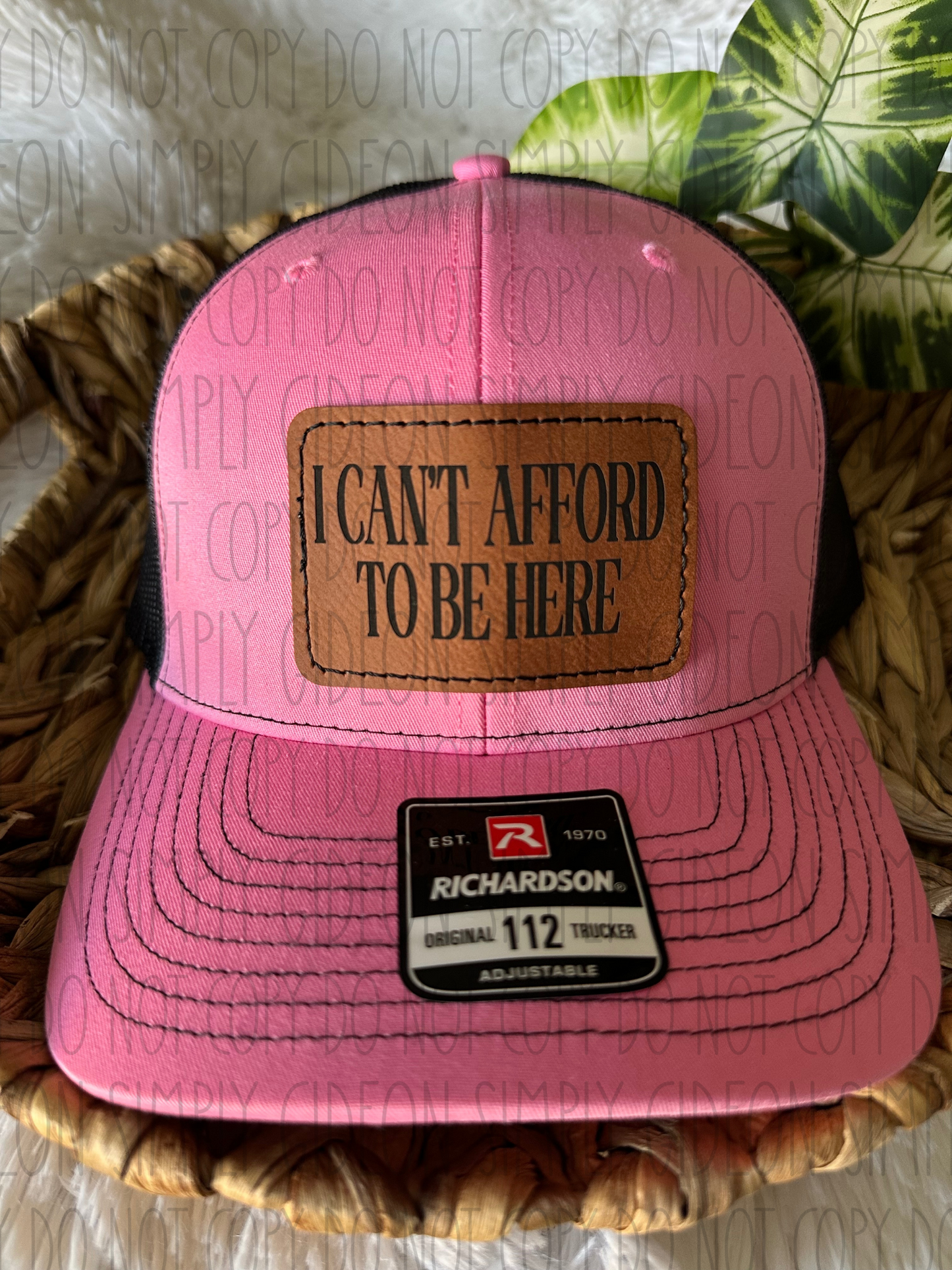 I Cant Afford To Be Here Hat