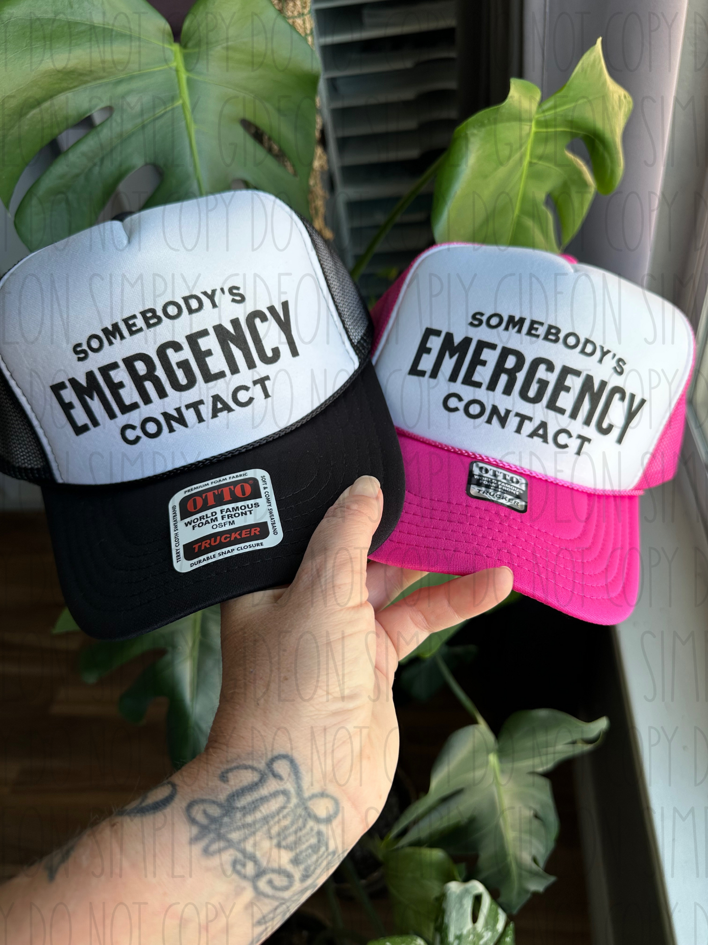 Somebody’s Emergency Contact Foam Trucker Hat