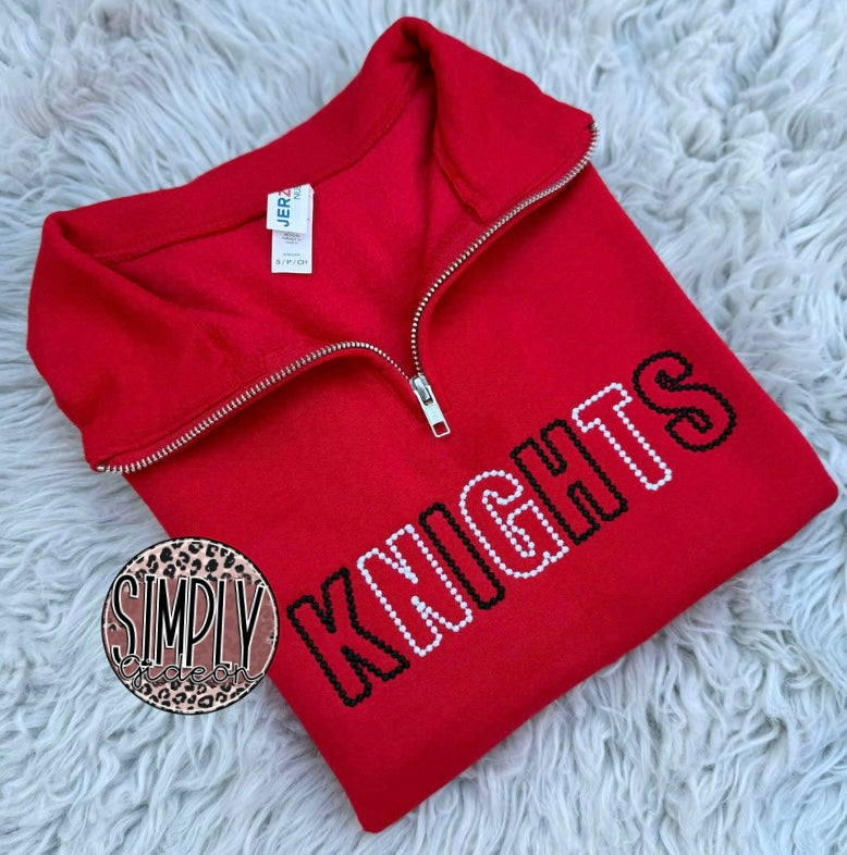 Custom Beaded Font Embroidered Spirit Wear
