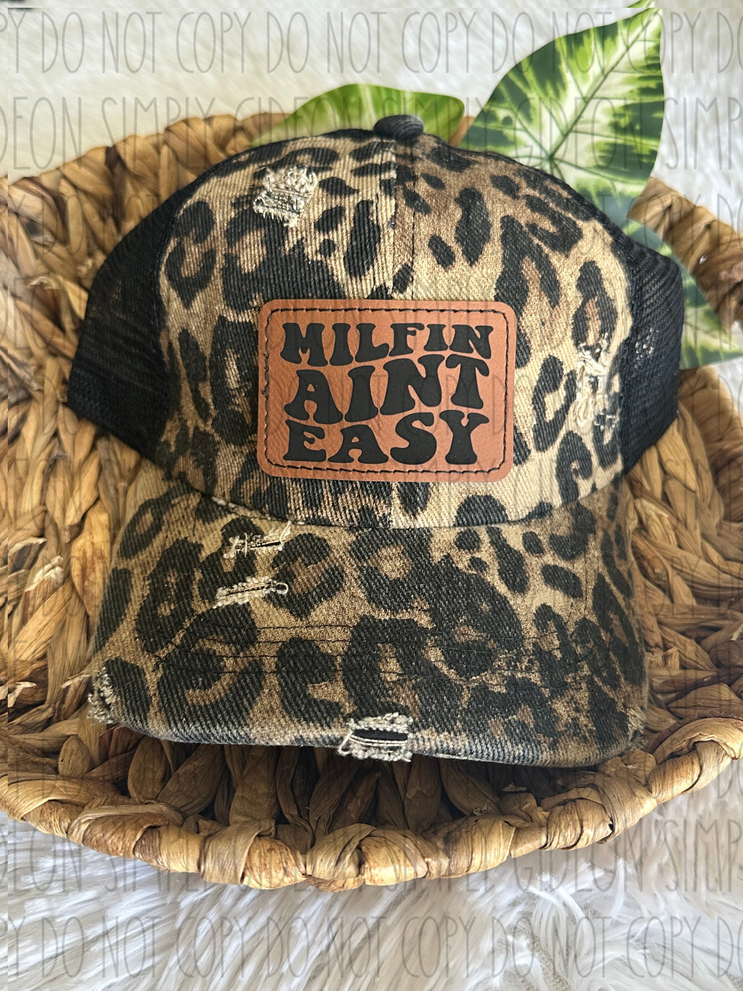 Milfin Ain’t Easy Criss Cross Ponytail Hat