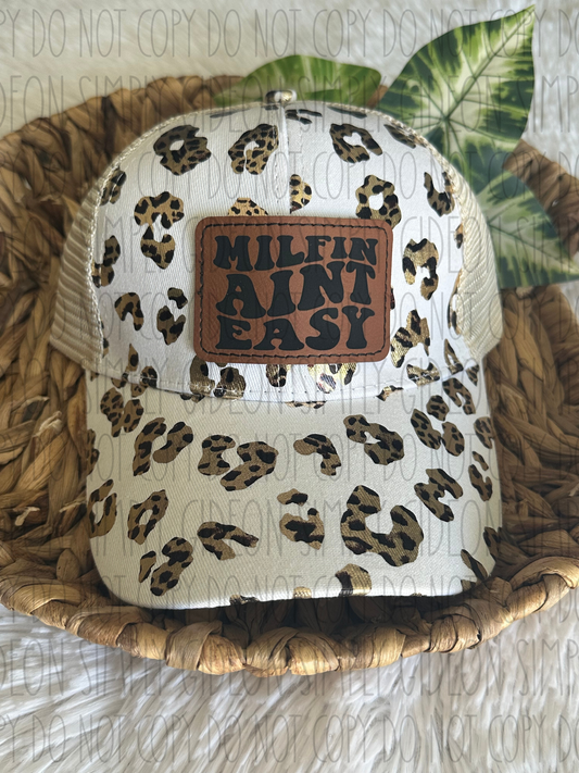 Milfin Ain’t Easy Criss Cross Ponytail Hat