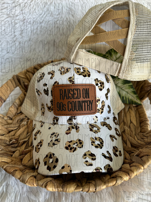 Raised On 90’s Country Criss Cross Ponytail Hat