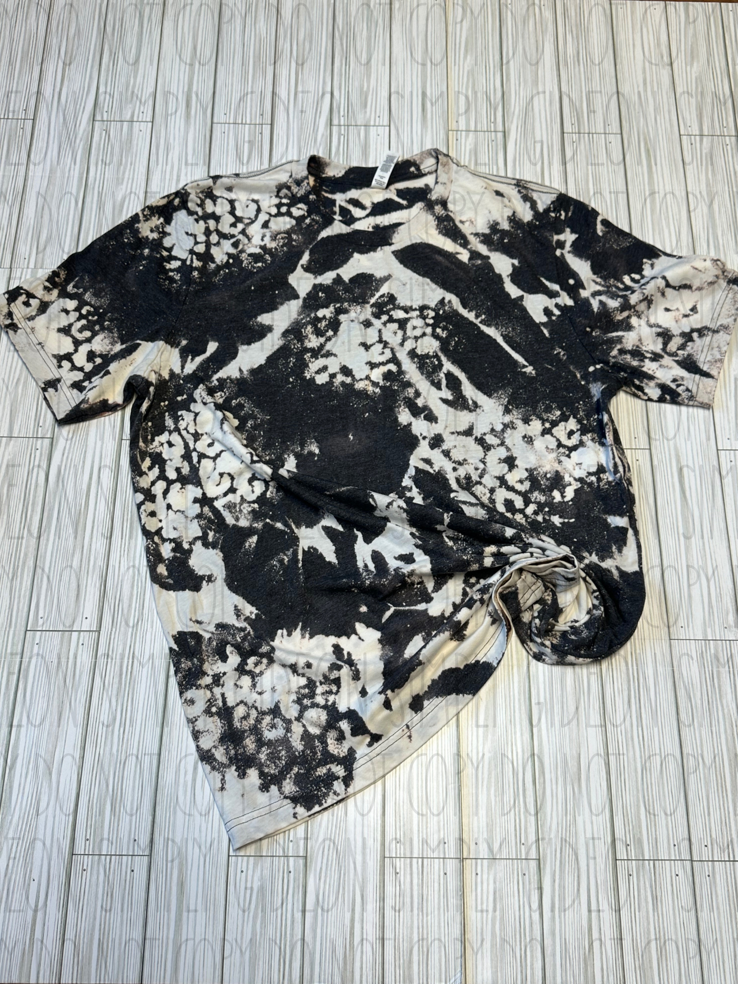 Leopard acid Wash Tee