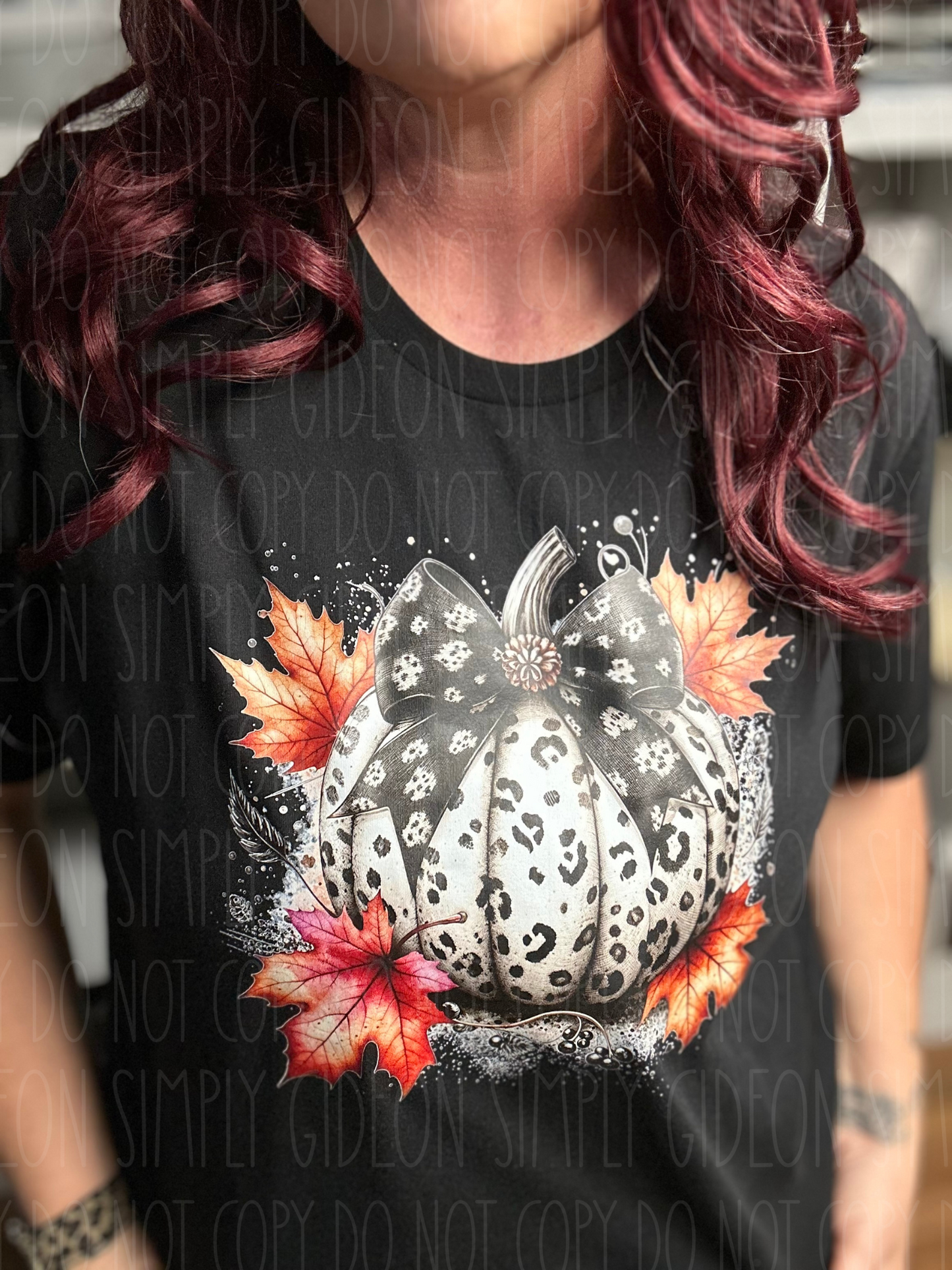 Leopard Print Pumpkin Tee