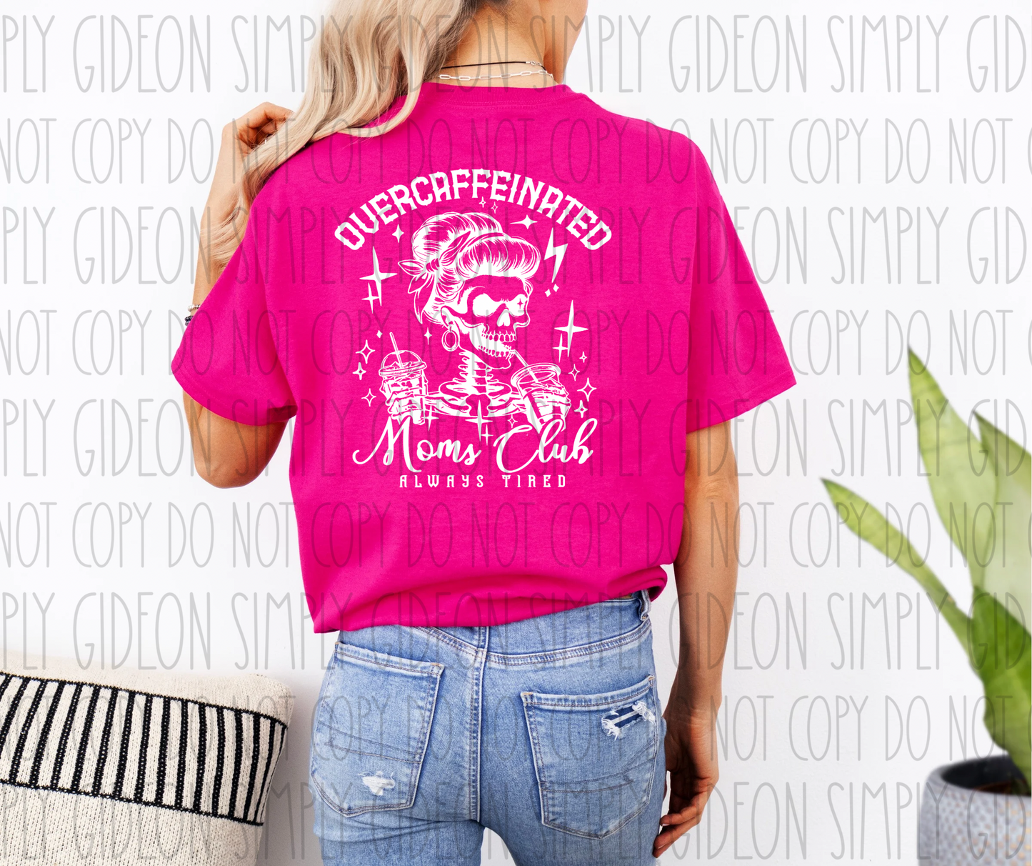 Over Caffeinated Moms Club Tee