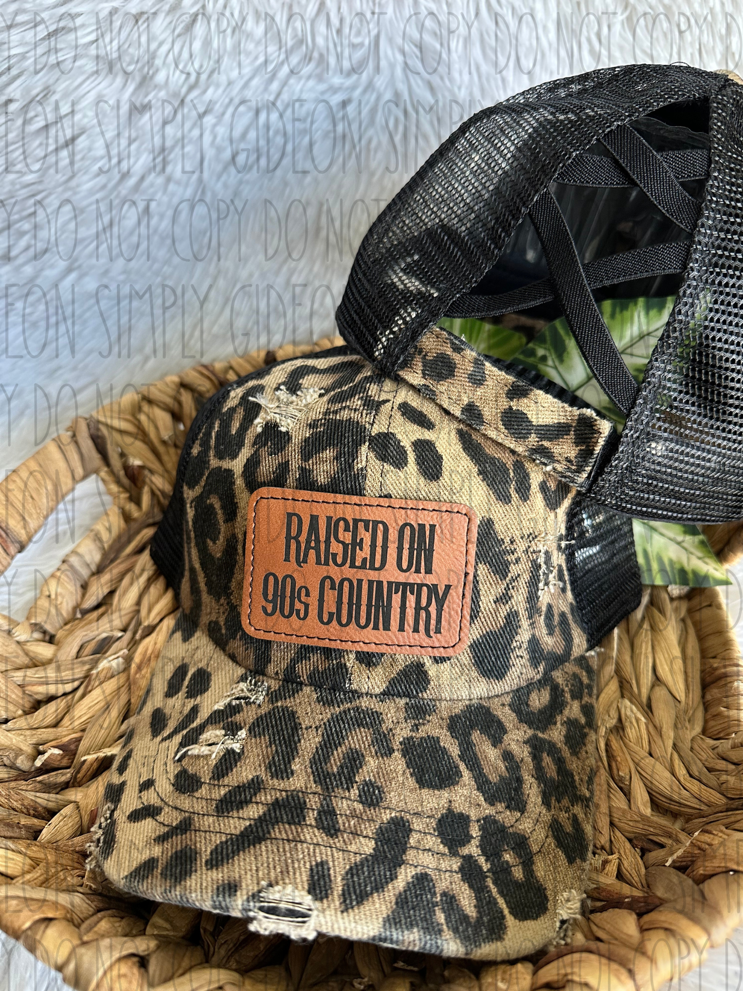 Raised On 90’s Country Criss Cross Ponytail Hat