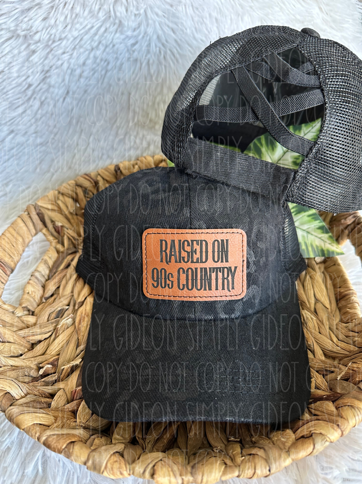 Raised On 90’s Country Criss Cross Ponytail Hat