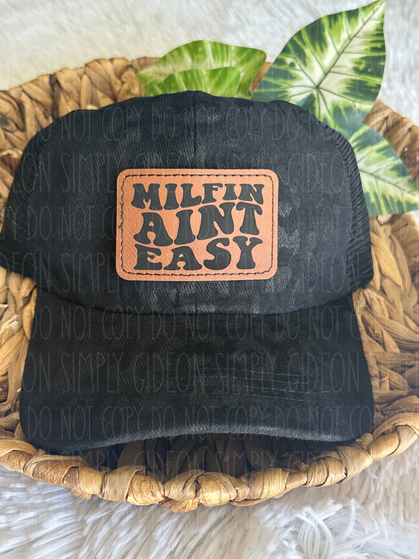 Milfin Ain’t Easy Criss Cross Ponytail Hat