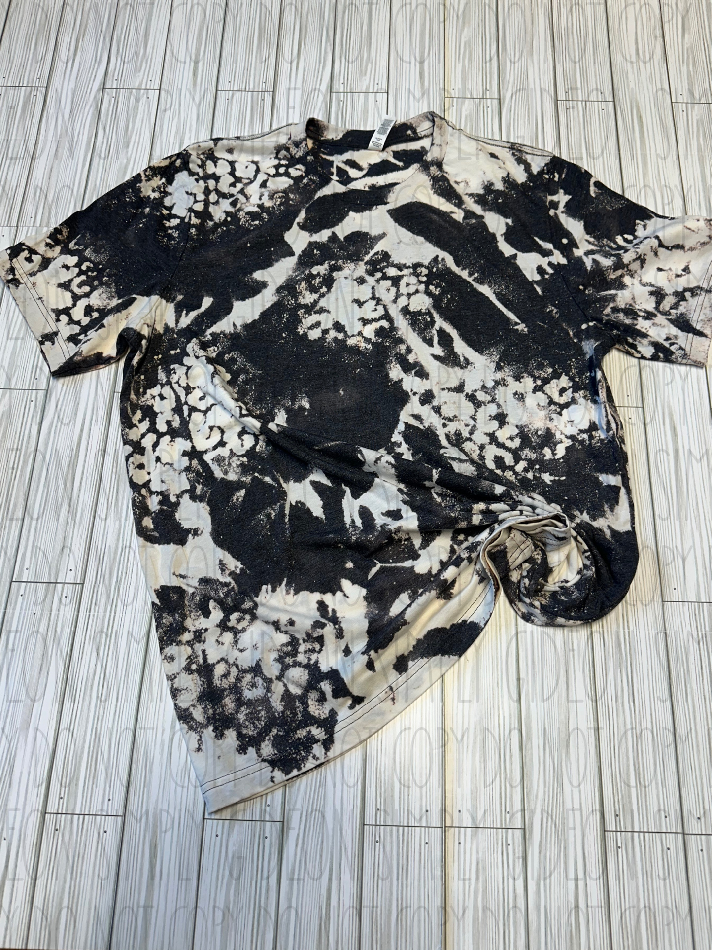 Leopard acid Wash Tee