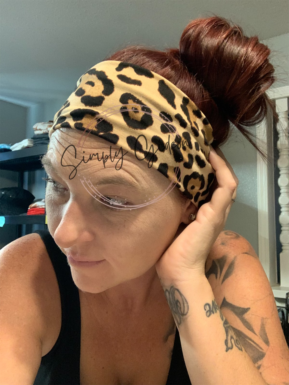 Brown Leopard Headband