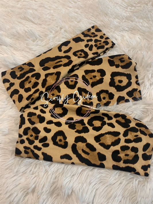 Brown Leopard Headband